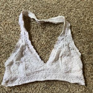 White Lace Halter Bralette